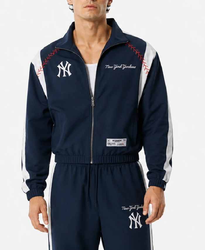 NY Yankees Off-Season x MLB Navy Full-Zip Tracksuit Mens
