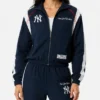 NY Yankees Off-Season x MLB Navy Full-Zip Tracksuit Womens