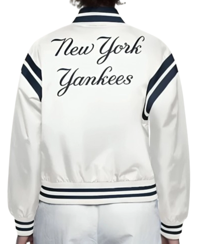 NY Yankees White Starter Varsity Jacket