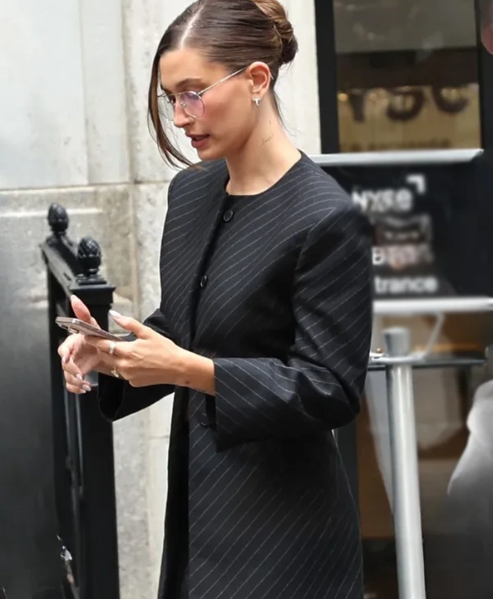 NYC Hailey Bieber NYSE Building Blazer