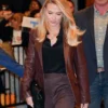 NYC Scarlett Johansson Brown Leather Blazer