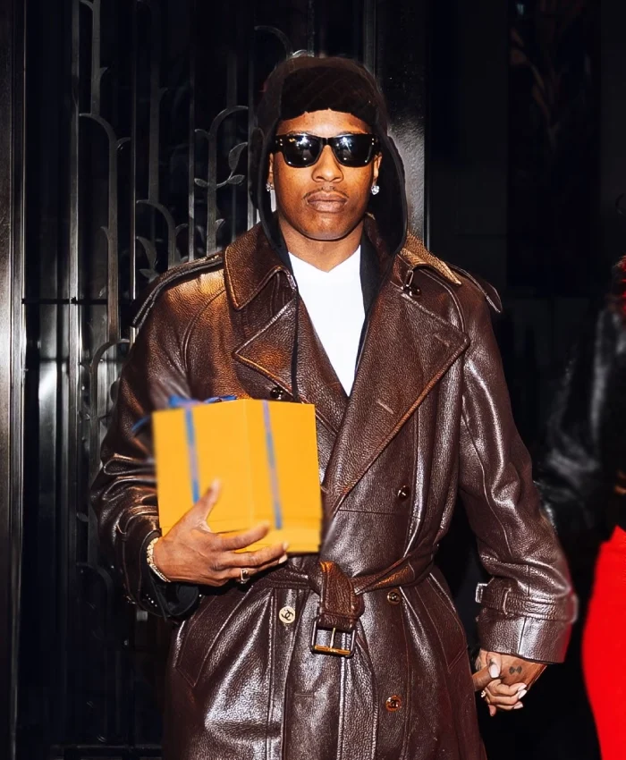 ASAP Rocky NYC Valentines Day Leather Coat