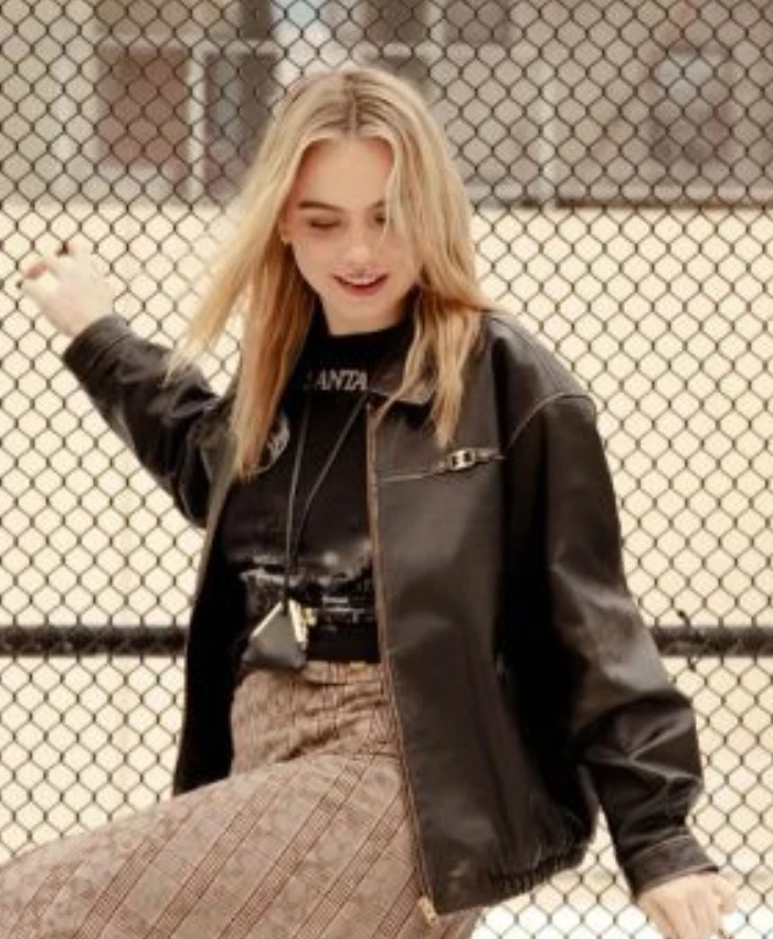 NYFW 2026 Emma Brooks Leather Bomber - Image 6