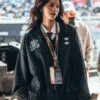 Nana Ouyang Signature Black Pinstripe Tracksuit
