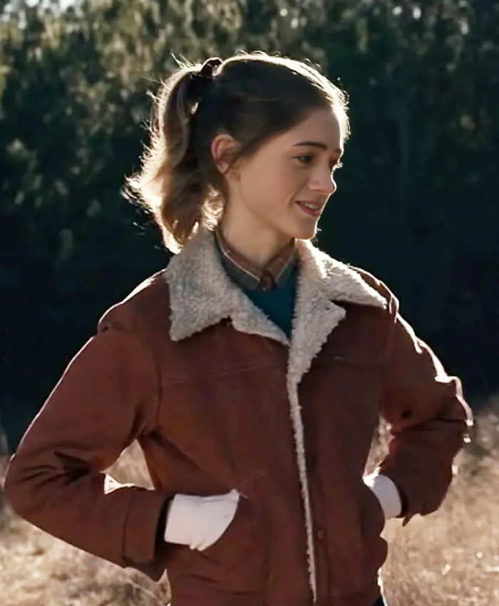 Nancy Wheeler Stranger Things Brown Sherpa Jacket