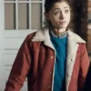 Natalia Dyer Stranger Things Nancy Wheeler Brown Sherpa Fur Jacket