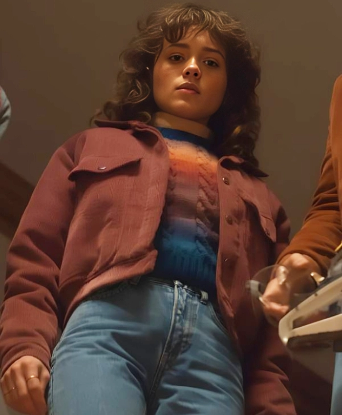 Natalia Dyer Stranger Things S05 Brown Jacket