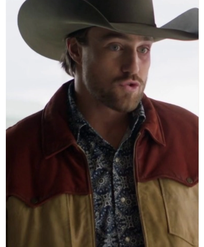 Nathan Pryce TV Series Heartland S19 Spencer Lord Color Block Suede Jacket