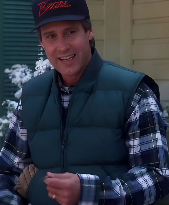 National Lampoon Christmas Vacation Clark Griswold Green Puffer Vest