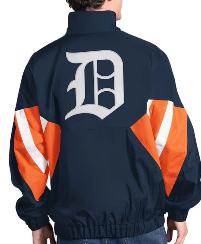 Navy Chief Cooperstown Detroit Tigers Half Zip Pullover