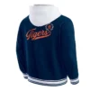 Navy Detroit Tigers Full Snap Cotton Hooded Jacket