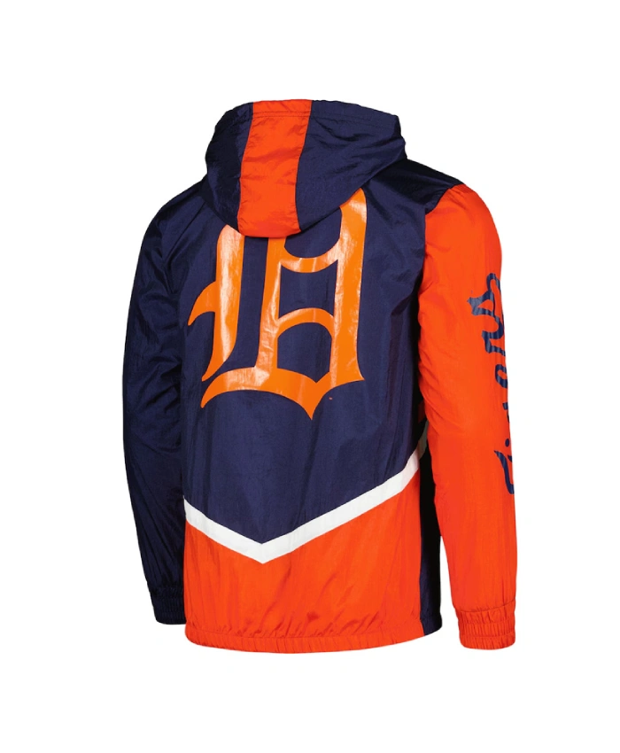 Navy Detroit Tigers Undeniable Full Zip Windbreaker Jacket