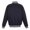 Navy Edmonton Oilers Front Hit Poly Twill Jacket Back