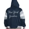 Navy Gray NY Yankees Legacy Lightweight Hooded Jcket