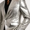 Neuromancer Louis Hofmann Peter Riviera Silver Metallic Suit For Men