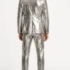 Neuromancer Louis Hofmann Peter Riviera Silver Metallic Suit Men