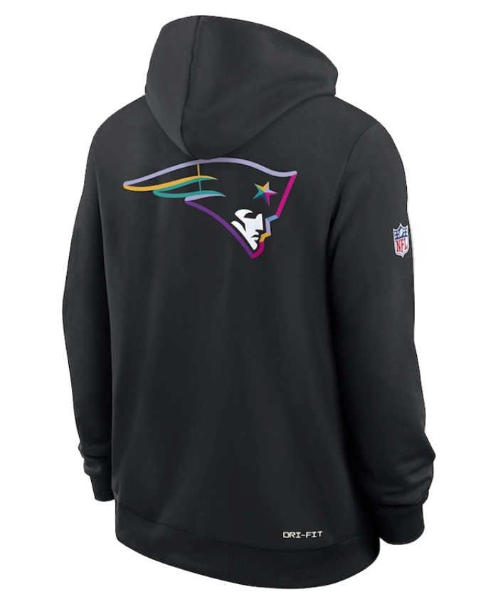 New England Patriots 2025 Black Crucial Catch Hoodie