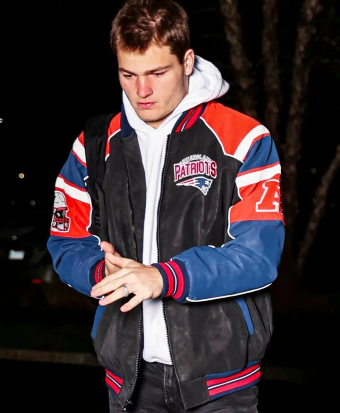 New England Patriots 2025 Drake Maye Bomber Jacket
