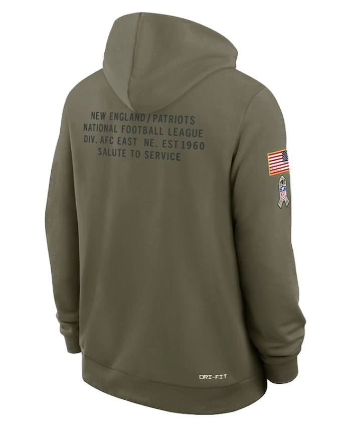 New England Patriots 2025 Salute To Service Hoodie