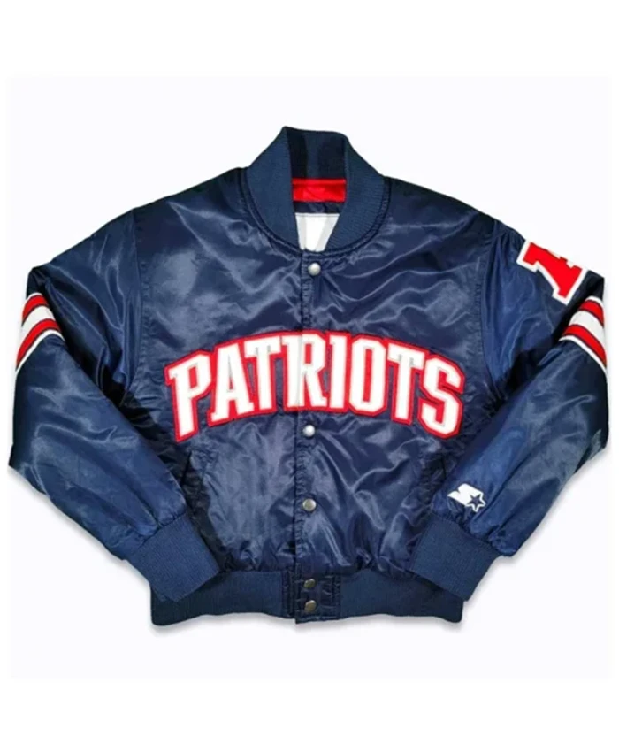 New England Patriots 90s Navy Blue Varsity Jacket