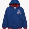 New England Patriots Blue Hooded Varsity Jacket
