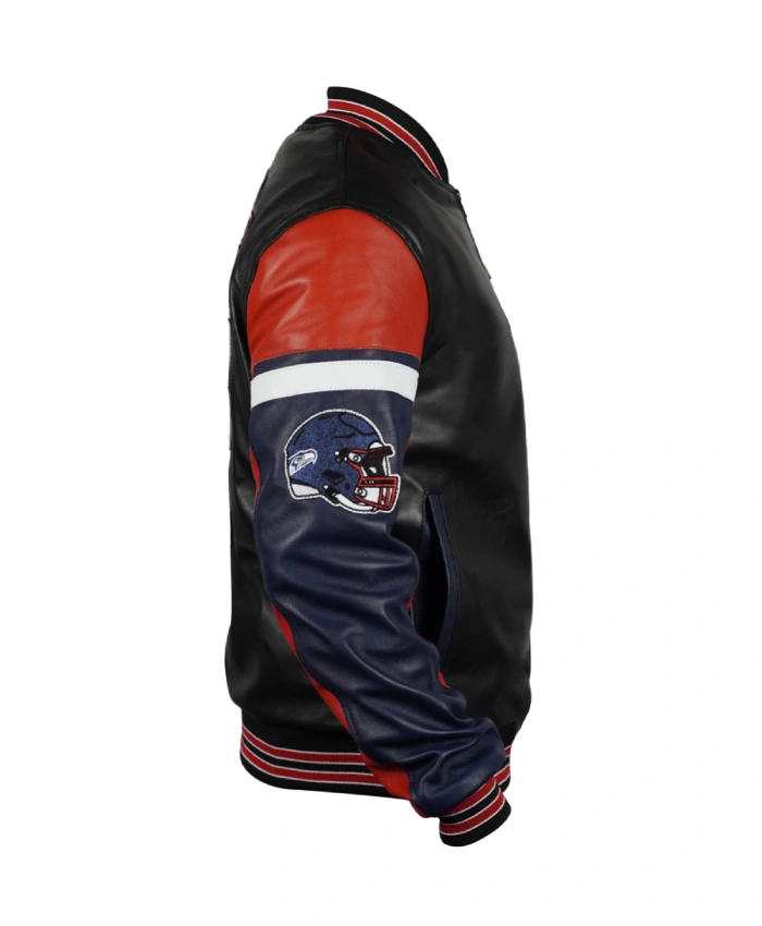 New England Patriots Bomber Leather Jacket Unisex