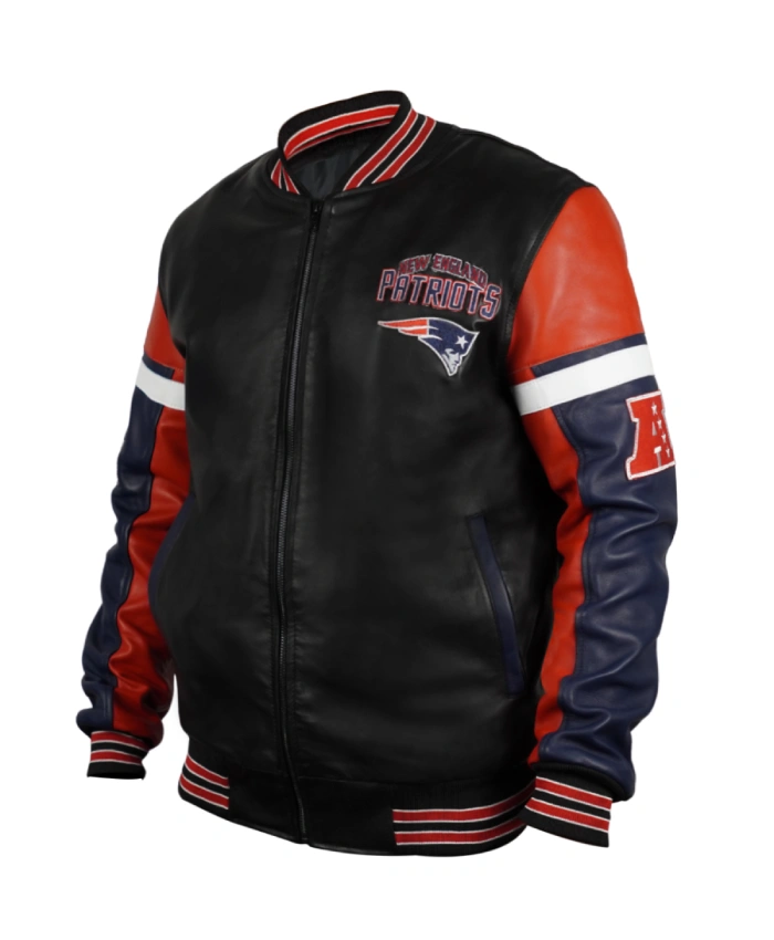 New England Patriots Leather Bomber Jacket