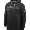 New England Patriots Nike 2025 Crucial Catch Sideline Standard Issue Dri FIT Black Hoodie