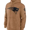 New England Patriots Salute To Service Club Brown Hoodie