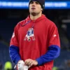 New England Patriots Throwback Hunter Henry Logo Club Red And BluePullover Hoodie