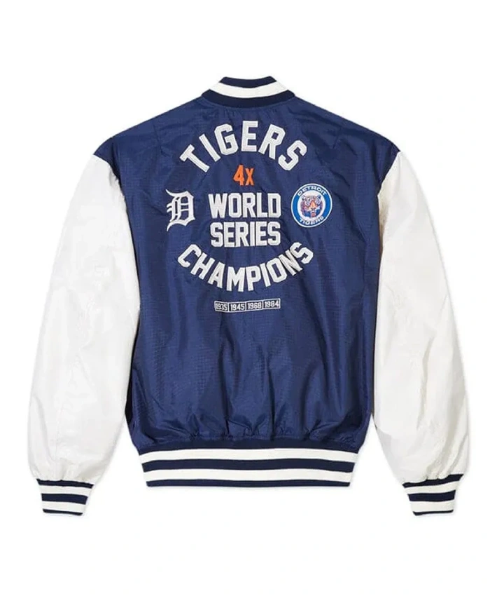 New Era Detroit Tigers Navy Bomber Full Zip Jacket