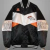 New NFL Denver Broncos Satin Bomber Jacket For Men And Women