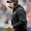 New Orleans Saints 2025 Coach Kellen Moore Black Hooded Zipper Rain Jacket