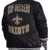 New Orleans Saints Adaptive Team Graphic Varsity Satin Jacket