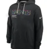 New Orleans Saints Nike 2025 Crucial Catch Sideline Black Pullover Hoodie