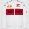 Ferrari F1 Vintage White Racing Jacket