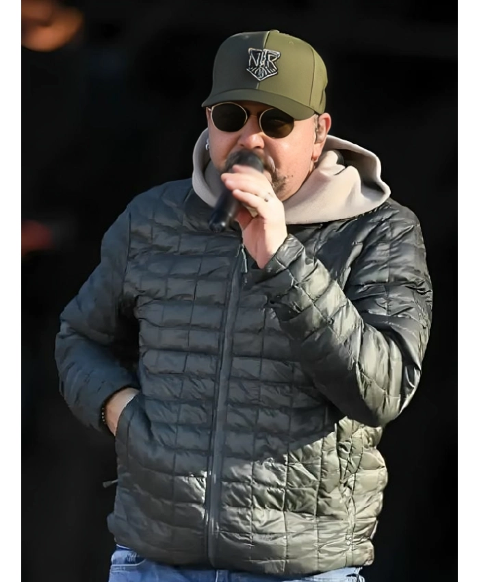 New Year Eve Live Jason Aldean Olive Green Puffer Jacket