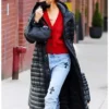 New York City 2025 Irina Shayk Puffer Hooded Coat