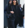 New York City 2026 Dua Lipa Black Wool Coat For Womens