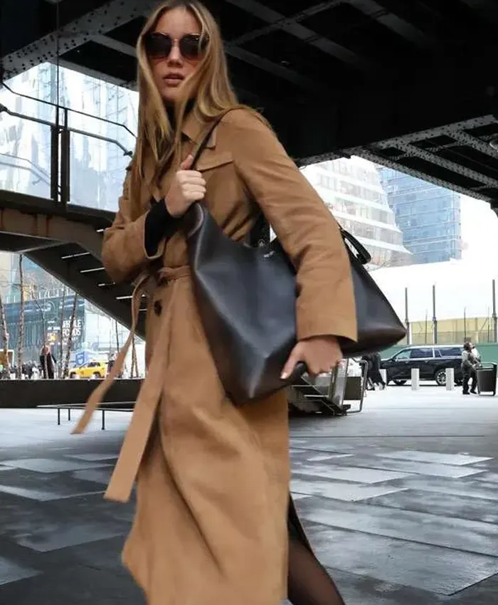 New York City 2026 Olivia Ponton Brown Trench Coat