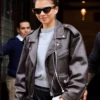New York City Zendaya Masters Met Gala Brown Biker Leather Jacket