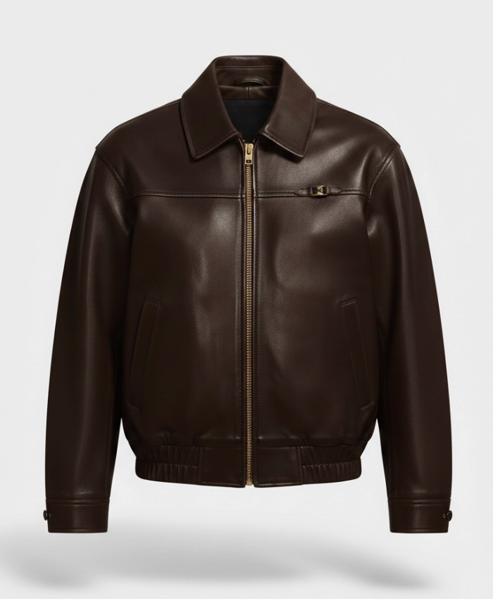 NYFW 2026 Emma Brooks Leather Bomber - Image 3