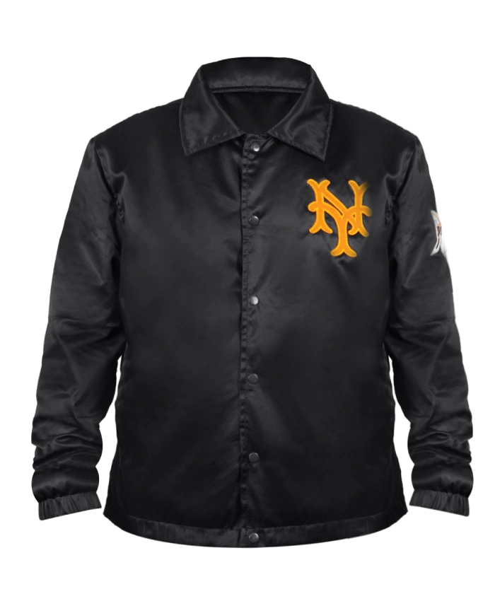 New York Giants 1954 Satin Windbreaker Black Jacket