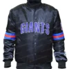 New York Giants Mike Black Varsity Jacket Main