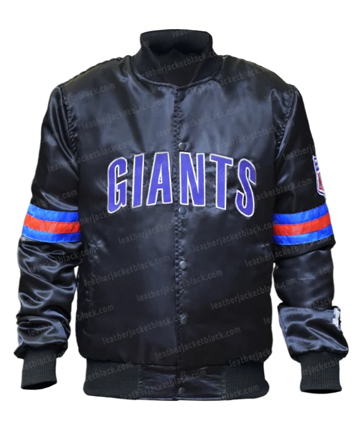 New York Giants Mike Black Varsity Jacket Main