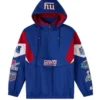 New York Giants OVO 2025 STARTER Half Zip Pullover Blue Hooded Jacket