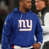 New York Giants Russell Wilson Blue Hoodie