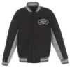 New York Jets Black And Grey Varsity Jacket