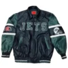 New York Jets Green And Black Leather Jacket