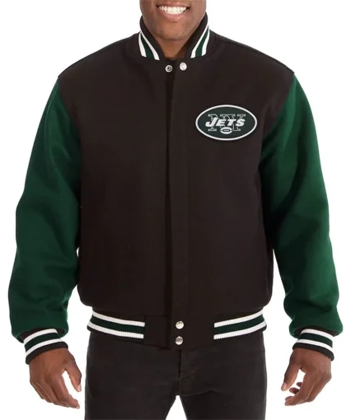 New York Jets Green And Black Varsity Jacket